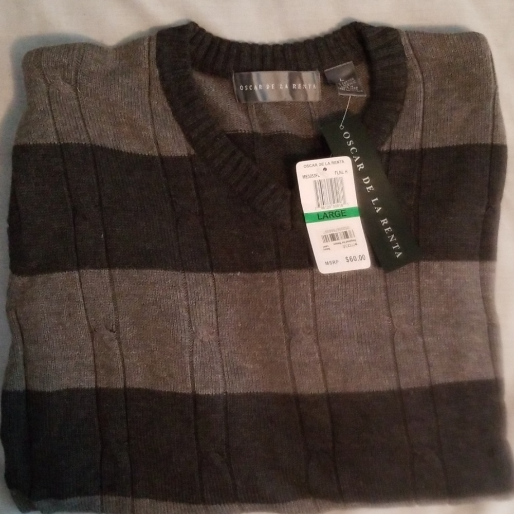 Striped two tone sweater